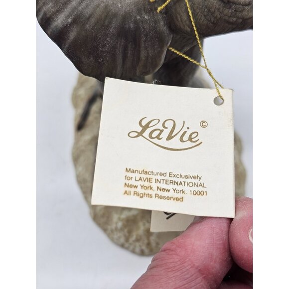 Vintage Elephant With Raised Trunk Figurine The Abbey Collection By LaVie - Picture 7 of 12